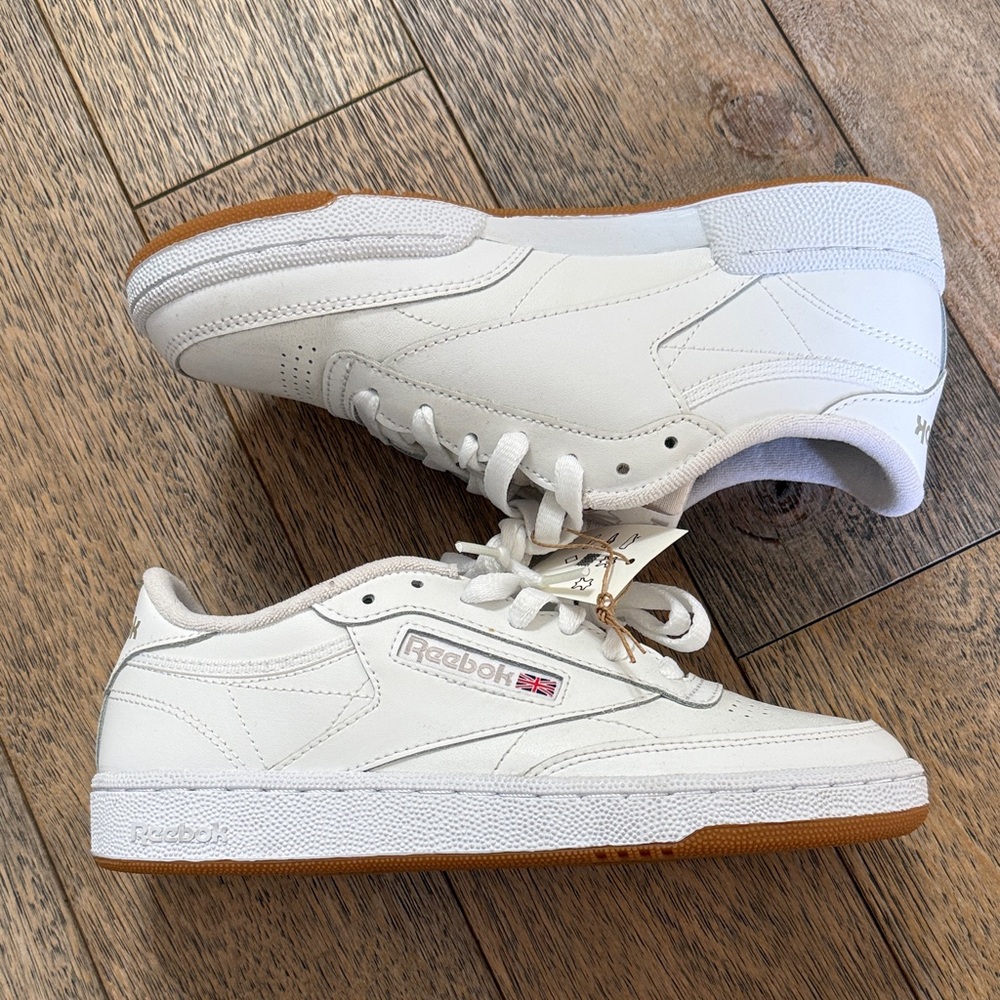 Reebok Classic Club C85 White and Red Sneakers Size 7 Women